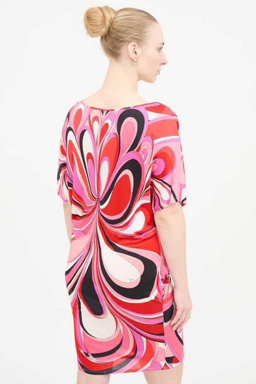 Emilio Pucci Printed Short Sleeve Dress