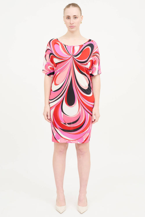 Emilio Pucci Printed Short Sleeve Dress