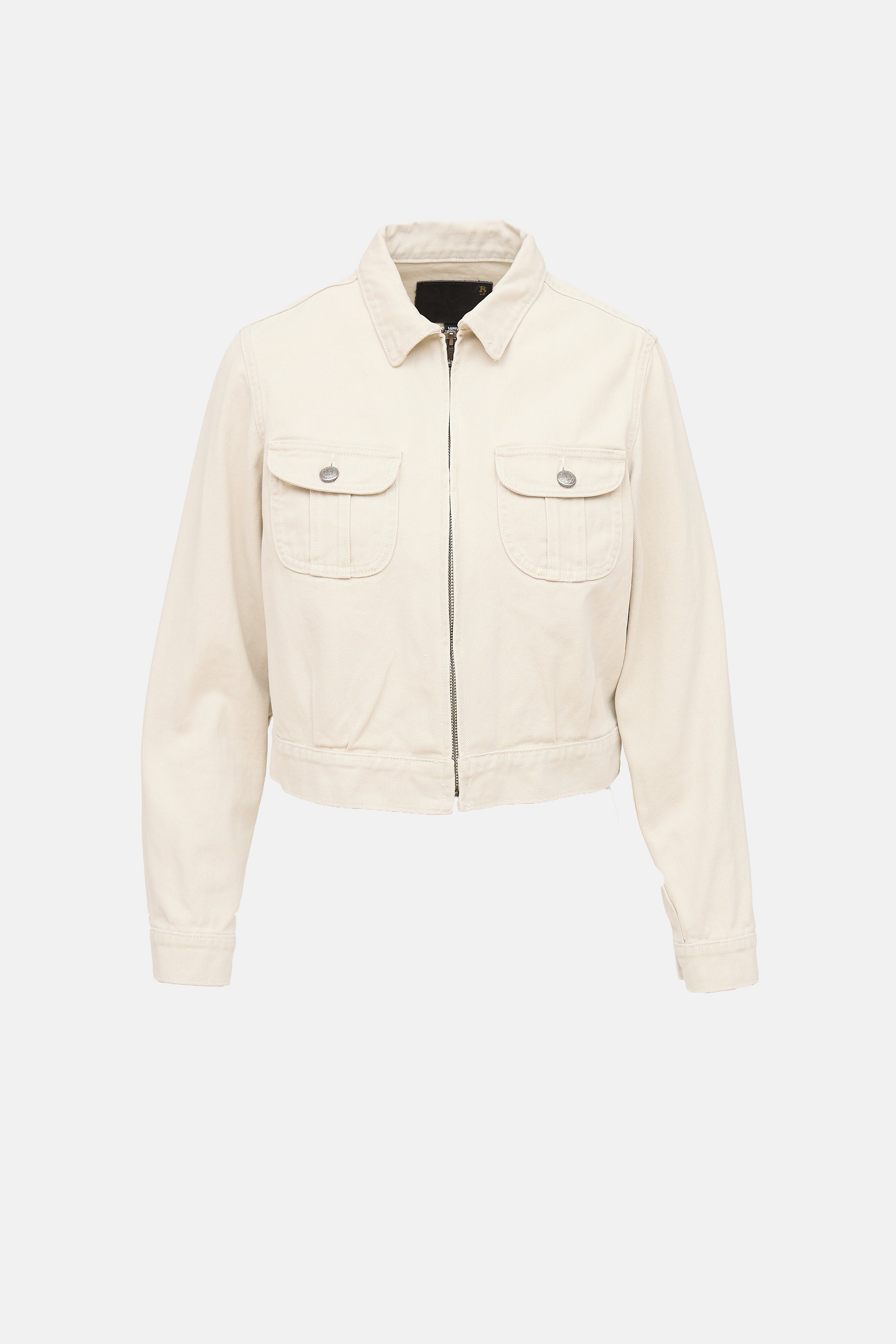 R13 Cropped Rider Denim Jacket