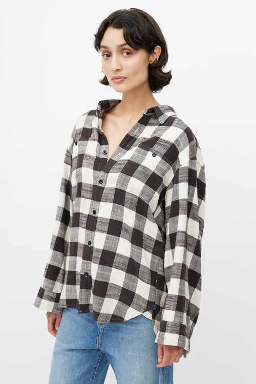 R13 Black & White Plaid Shirt