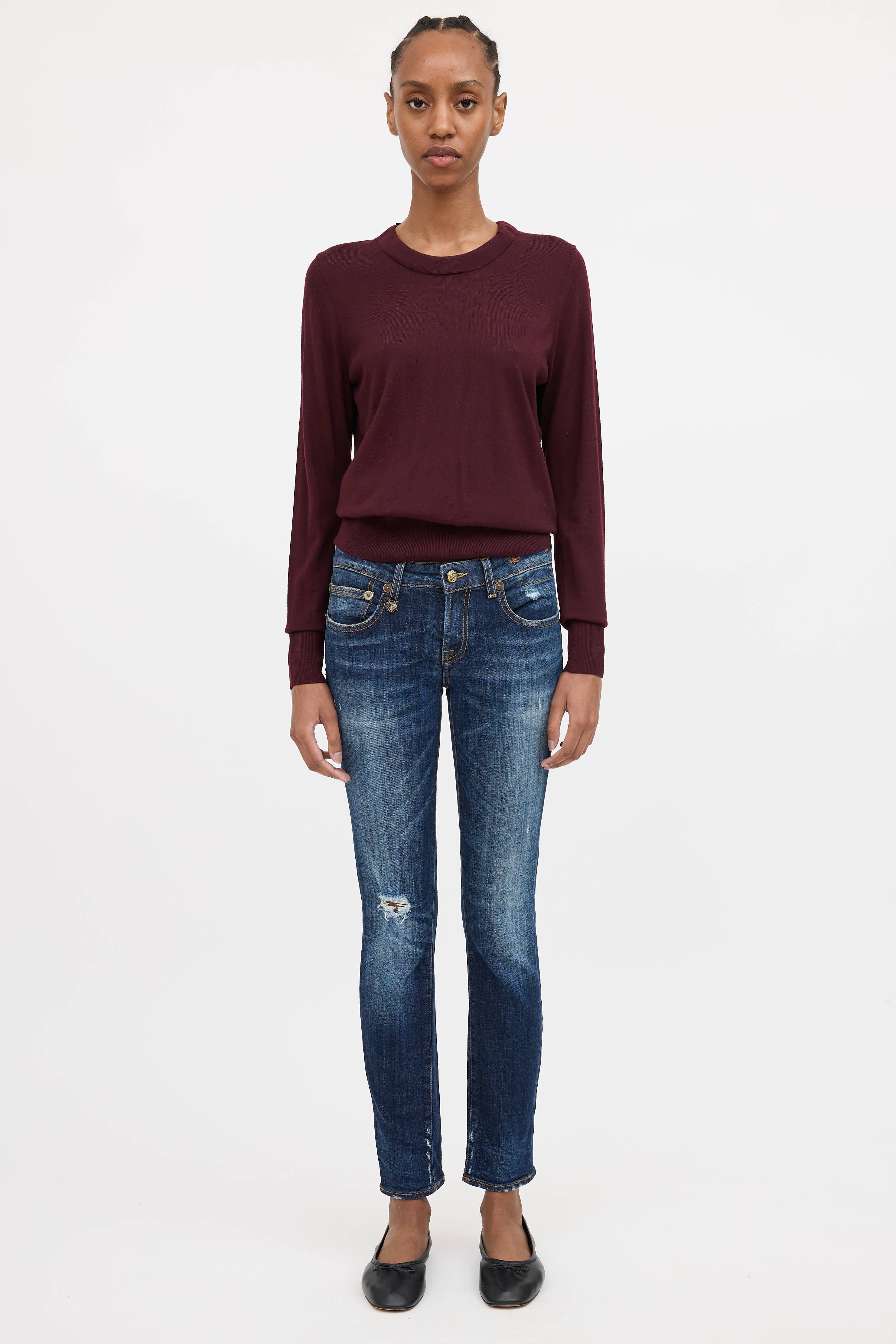 R13 Skinny Distressed Jean