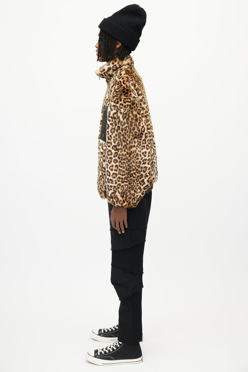 R13 Brown & Black Oversized Reversible Jacket