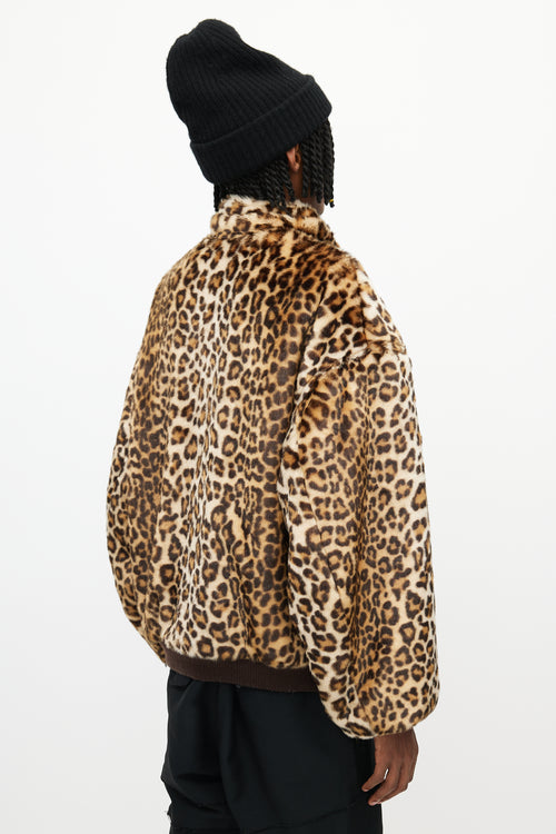 R13 Brown & Black Oversized Reversible Jacket