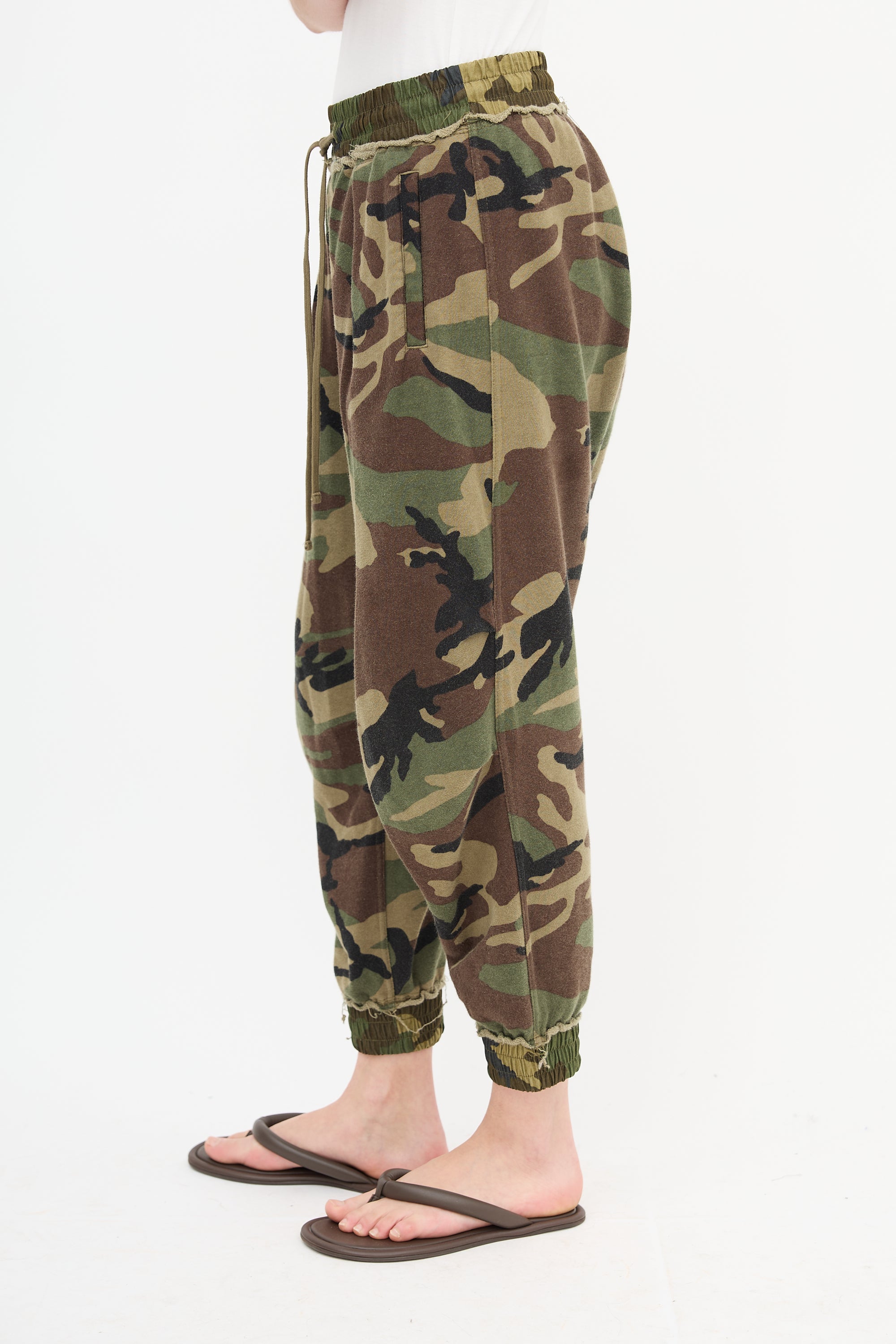 R13 Camo Drop Seat Harem Sweatpants