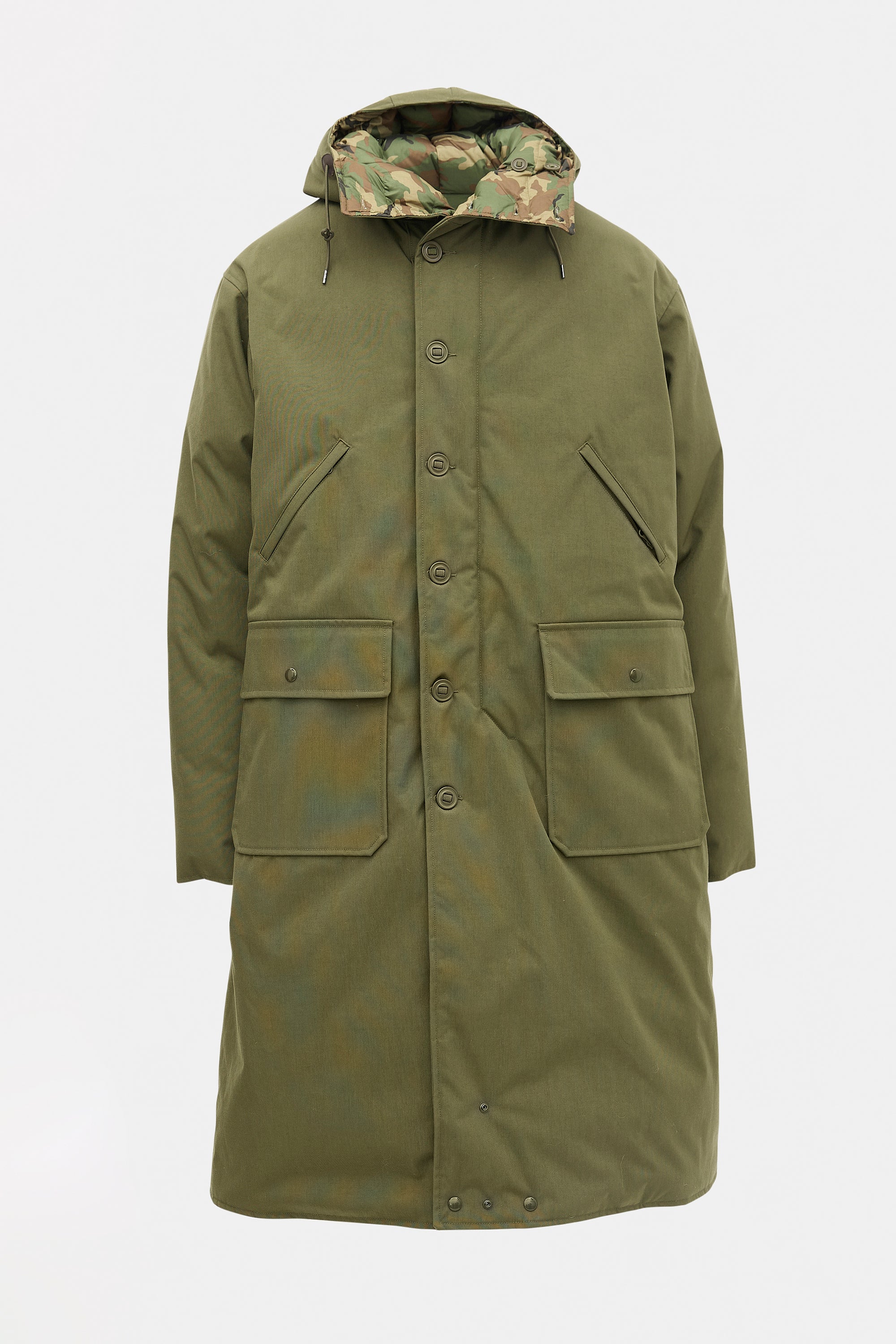 R13 Camo Reversible Puffer Coat