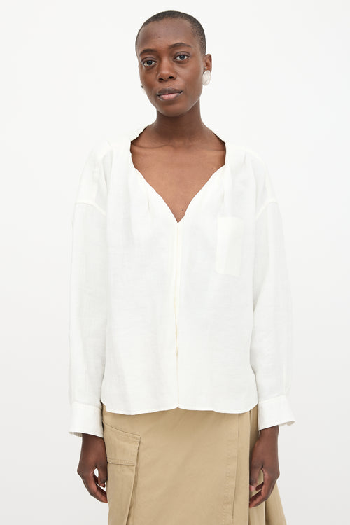 R13 Collarless Shirt