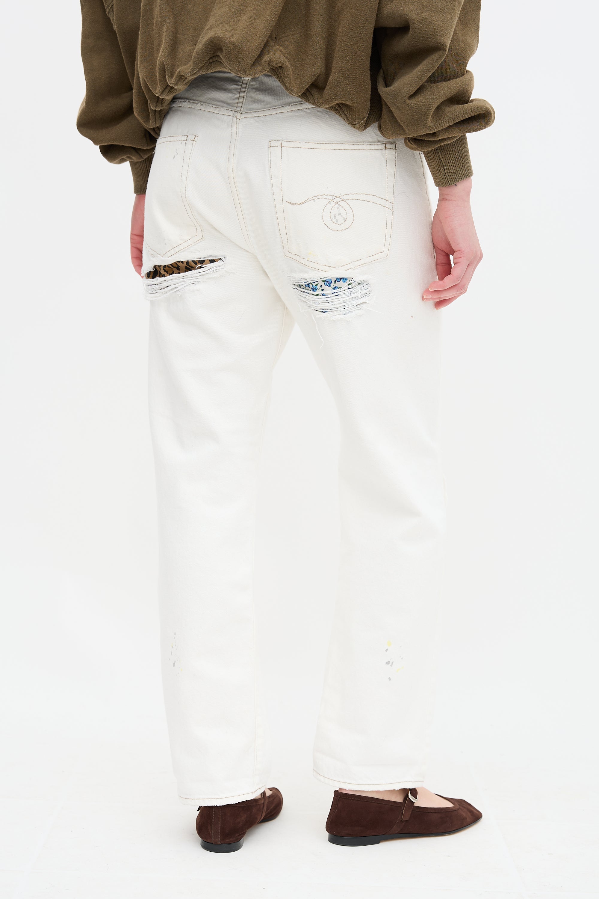 R13 Boyfriend Distressed Jeans