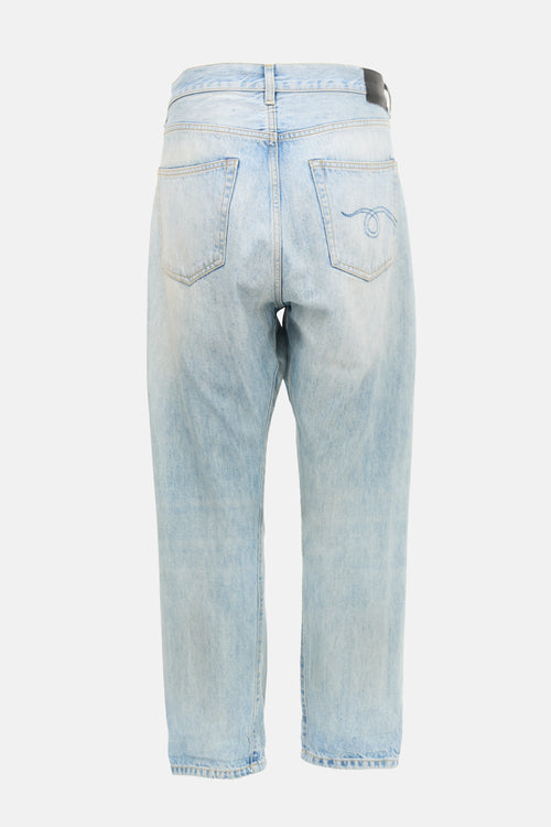 R13 Distressed Cross Over Jeans