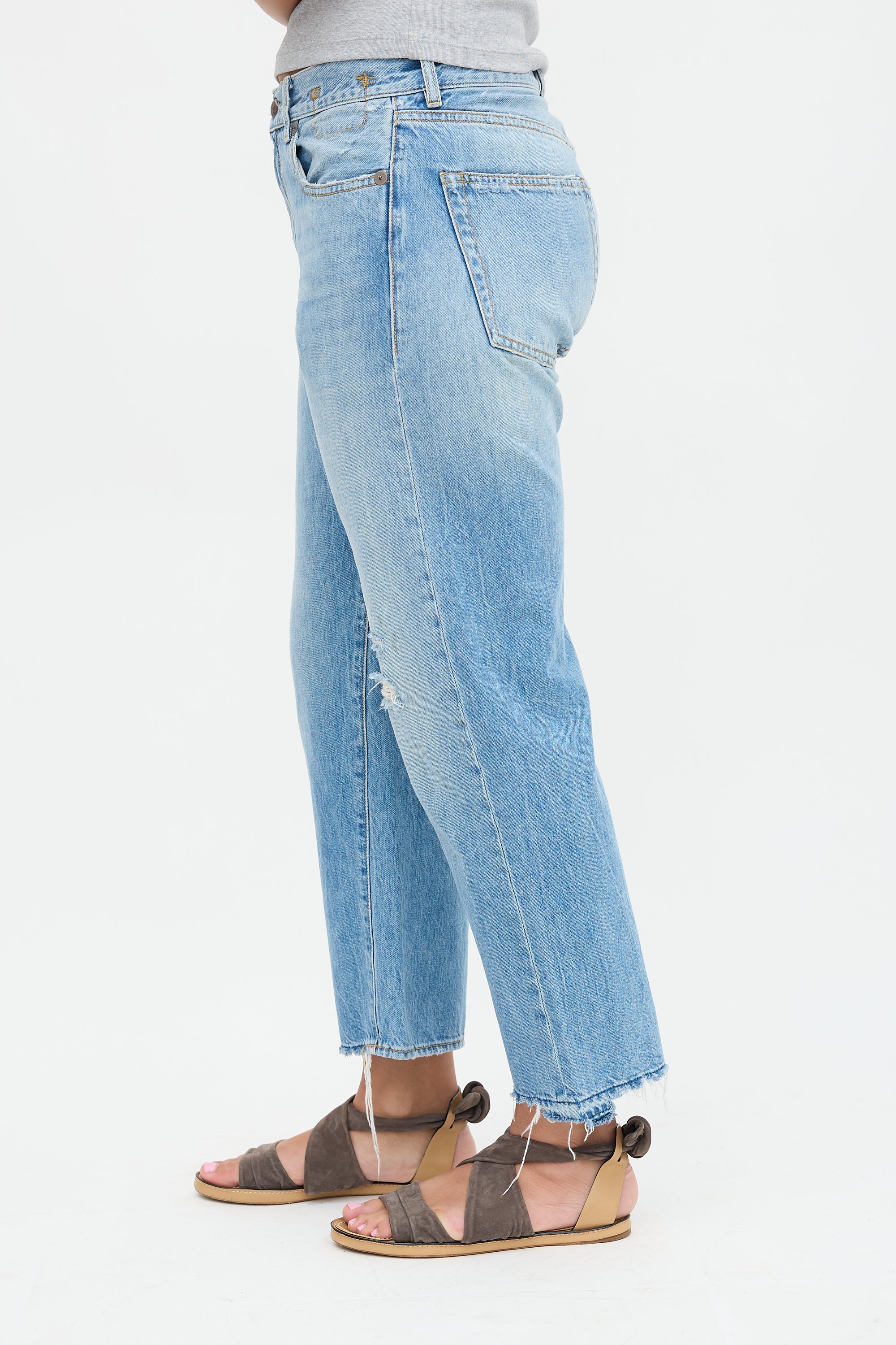 R13 Distressed Boyfriend Jeans