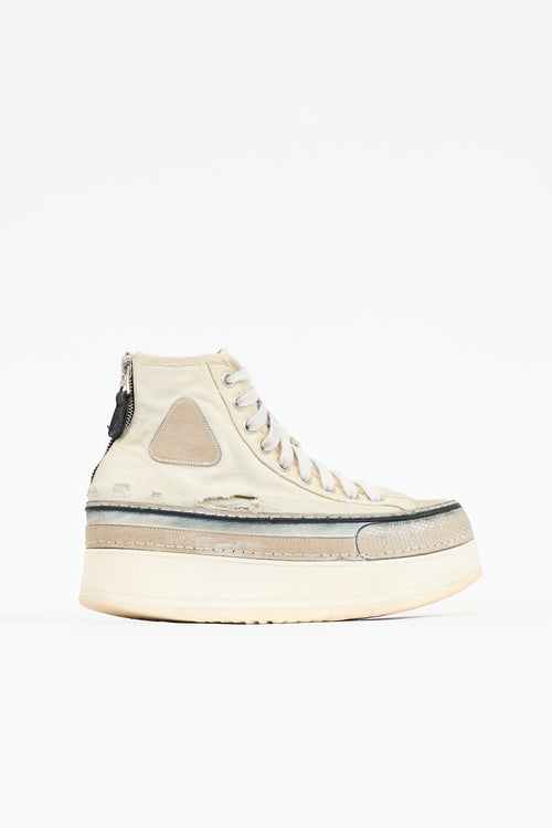 R13 Distressed Courtney Platform Sneaker