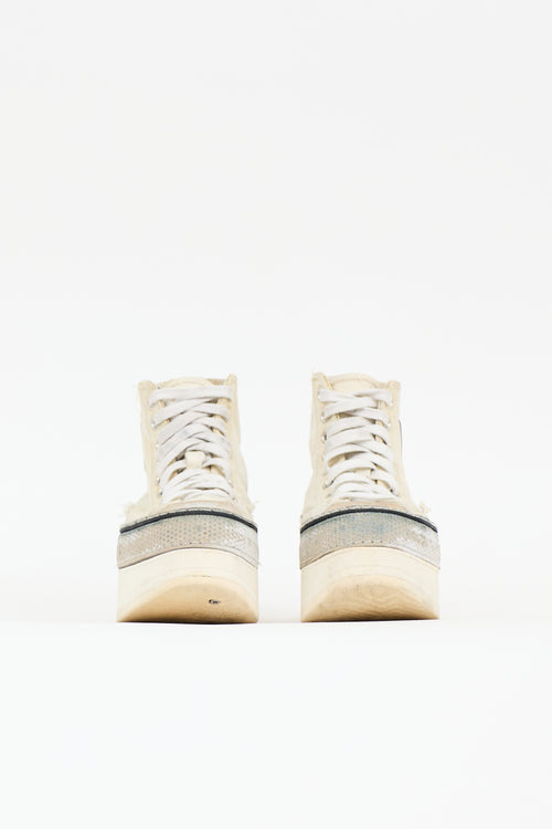 R13 Distressed Courtney Platform Sneaker