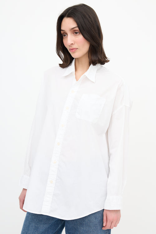 R13 Drop Neck Oxford Shirt
