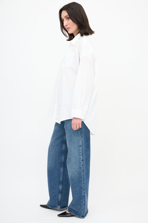 R13 Drop Neck Oxford Shirt