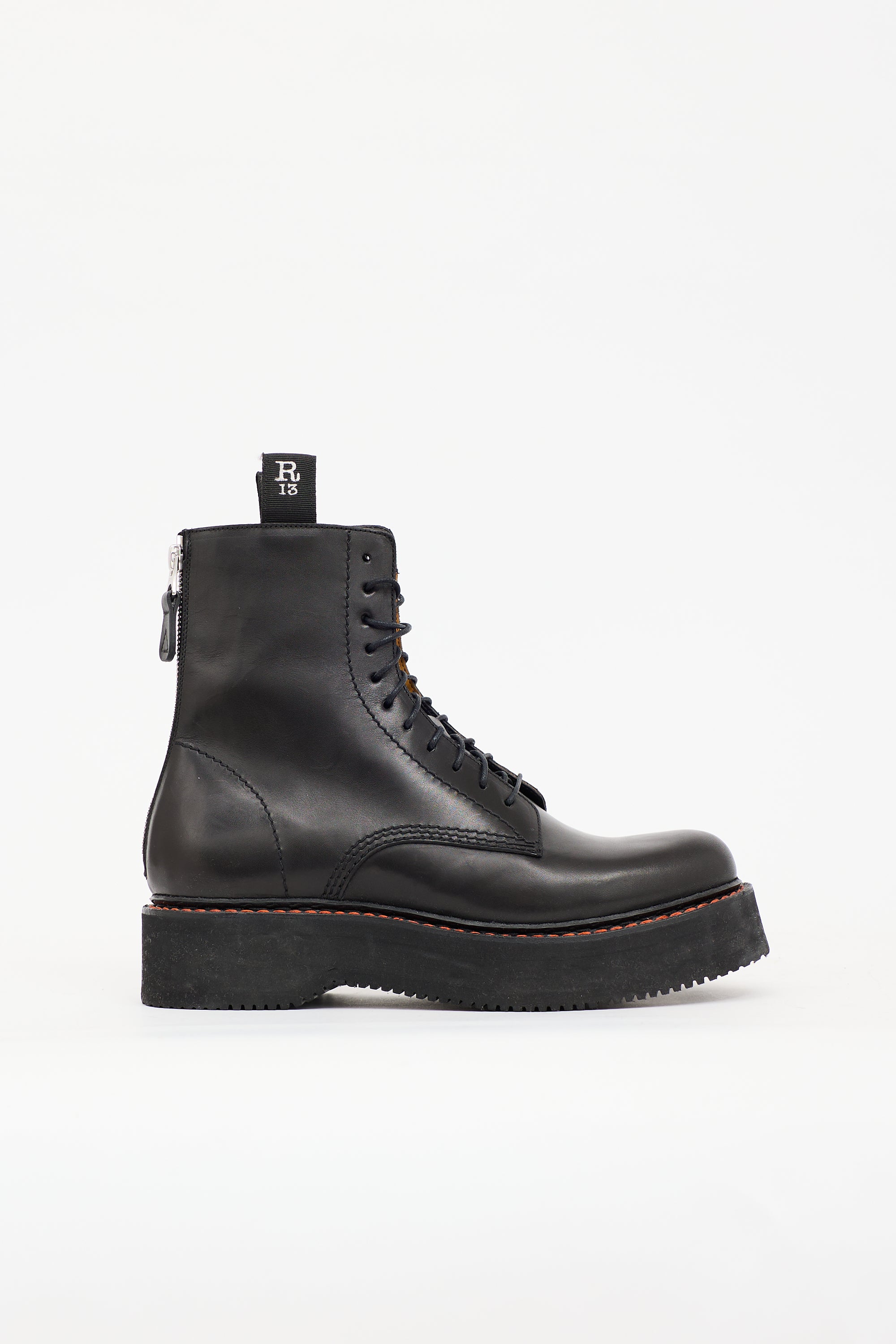 R13 Leather Single Stack Boot