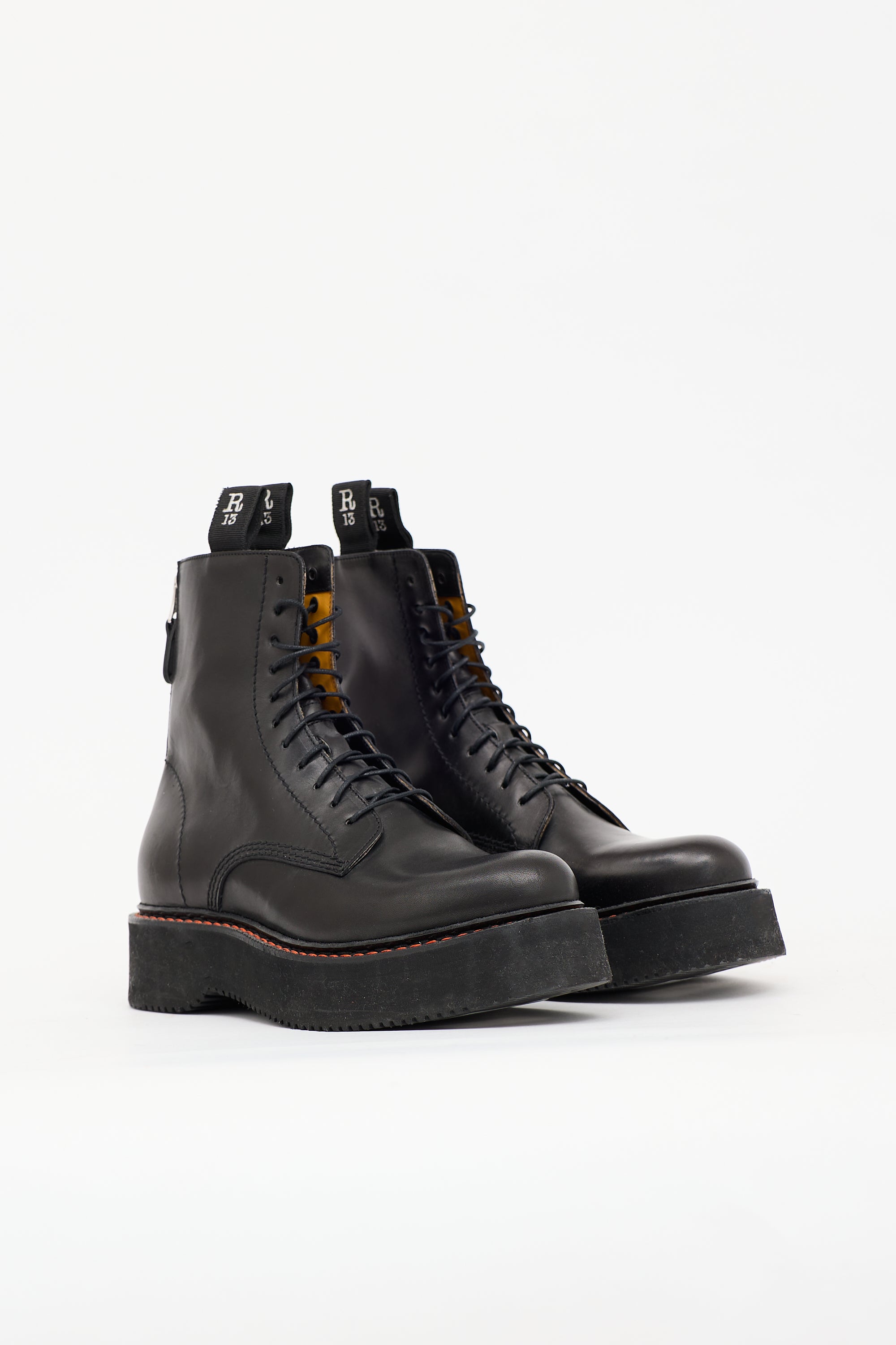 R13 Leather Single Stack Boot
