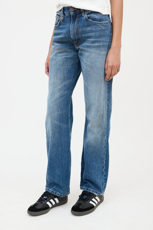 R13 Medium Wash Alice Straight Leg Jeans