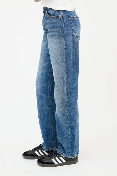 R13 Medium Wash Alice Straight Leg Jeans