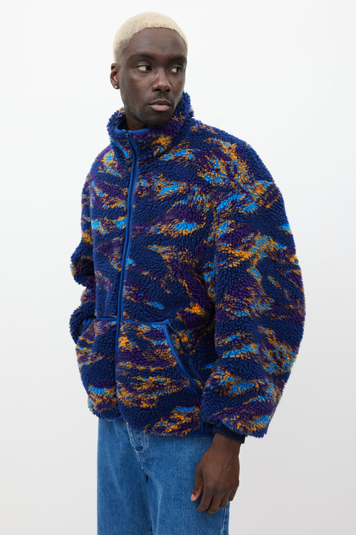 R13 Navy & Multicolour Fleece Jacket