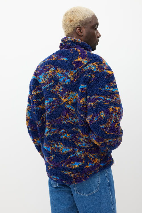 R13 Navy & Multicolour Fleece Jacket