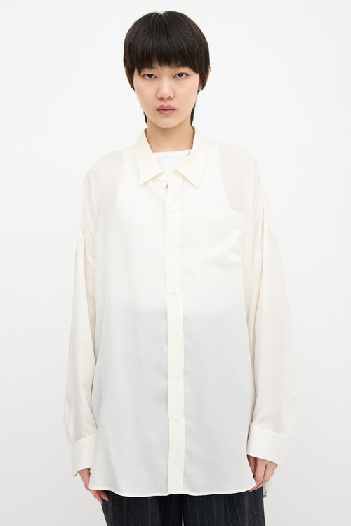 R13 Satin Drop Neck Shirt