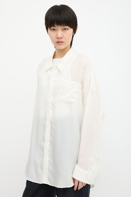 R13 Satin Drop Neck Shirt