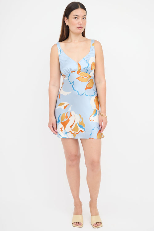 Reformation Silk Ellery Printed Dress