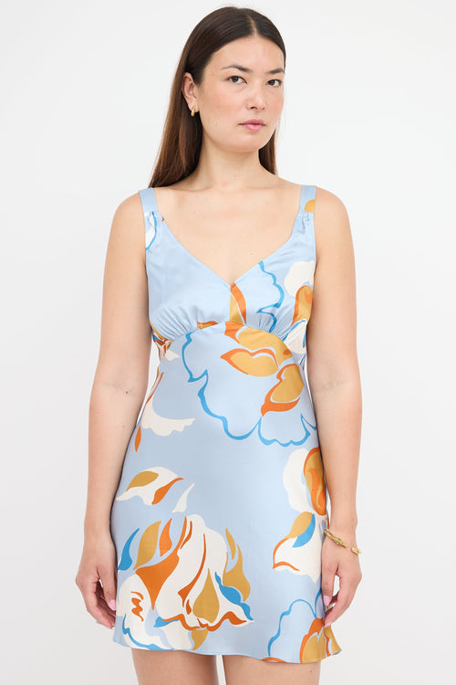 Reformation Silk Ellery Printed Dress
