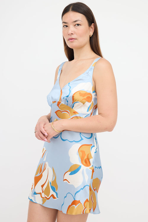Reformation Silk Ellery Printed Dress