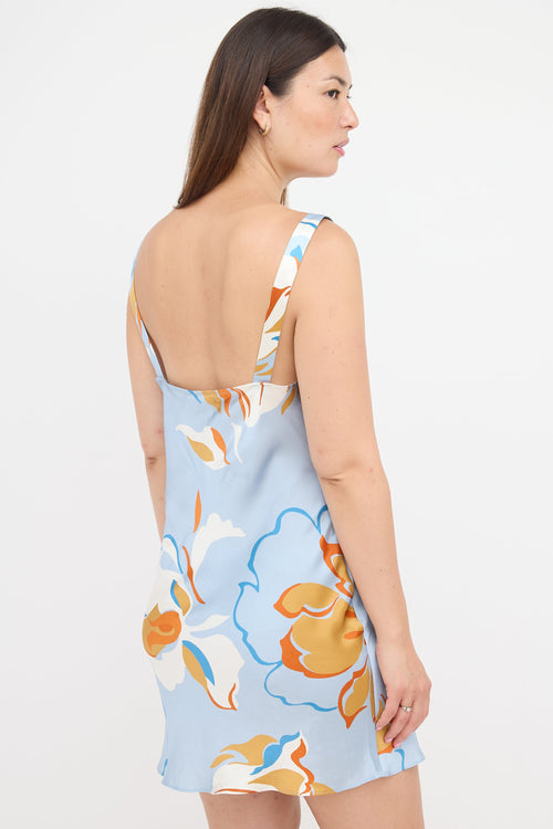 Reformation Silk Ellery Printed Dress