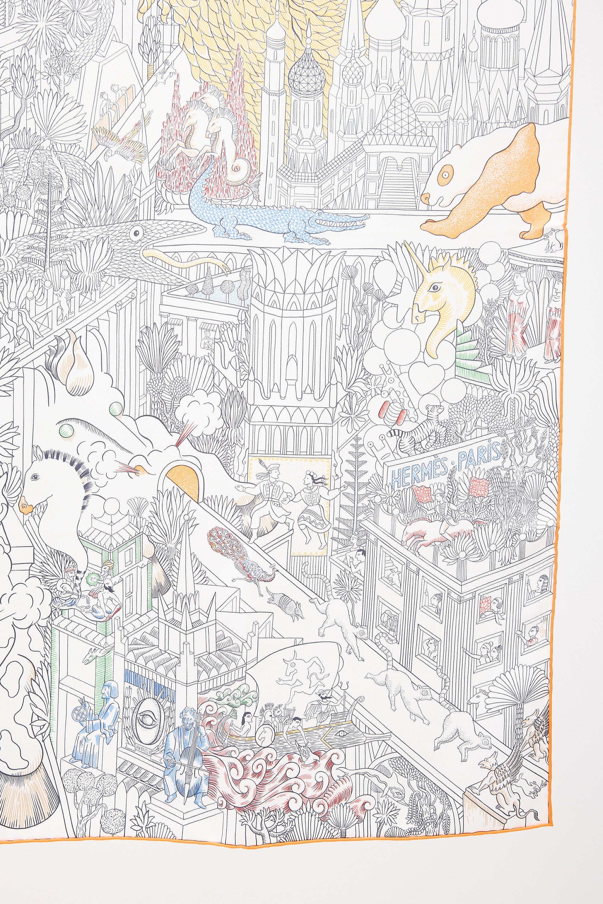Hermès Silk Animapolis 90 Scarf