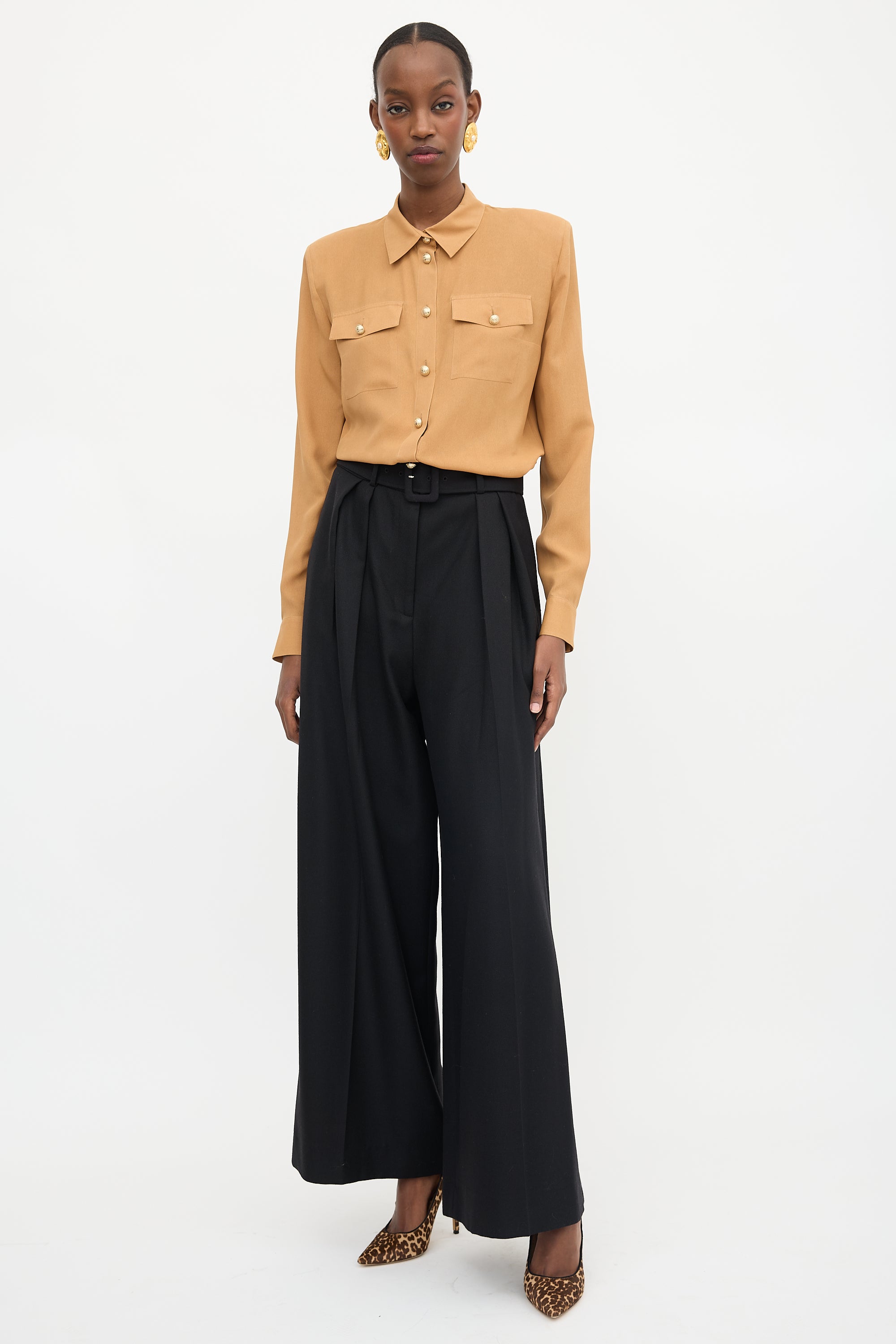 Balmain Silk Button Up Shirt