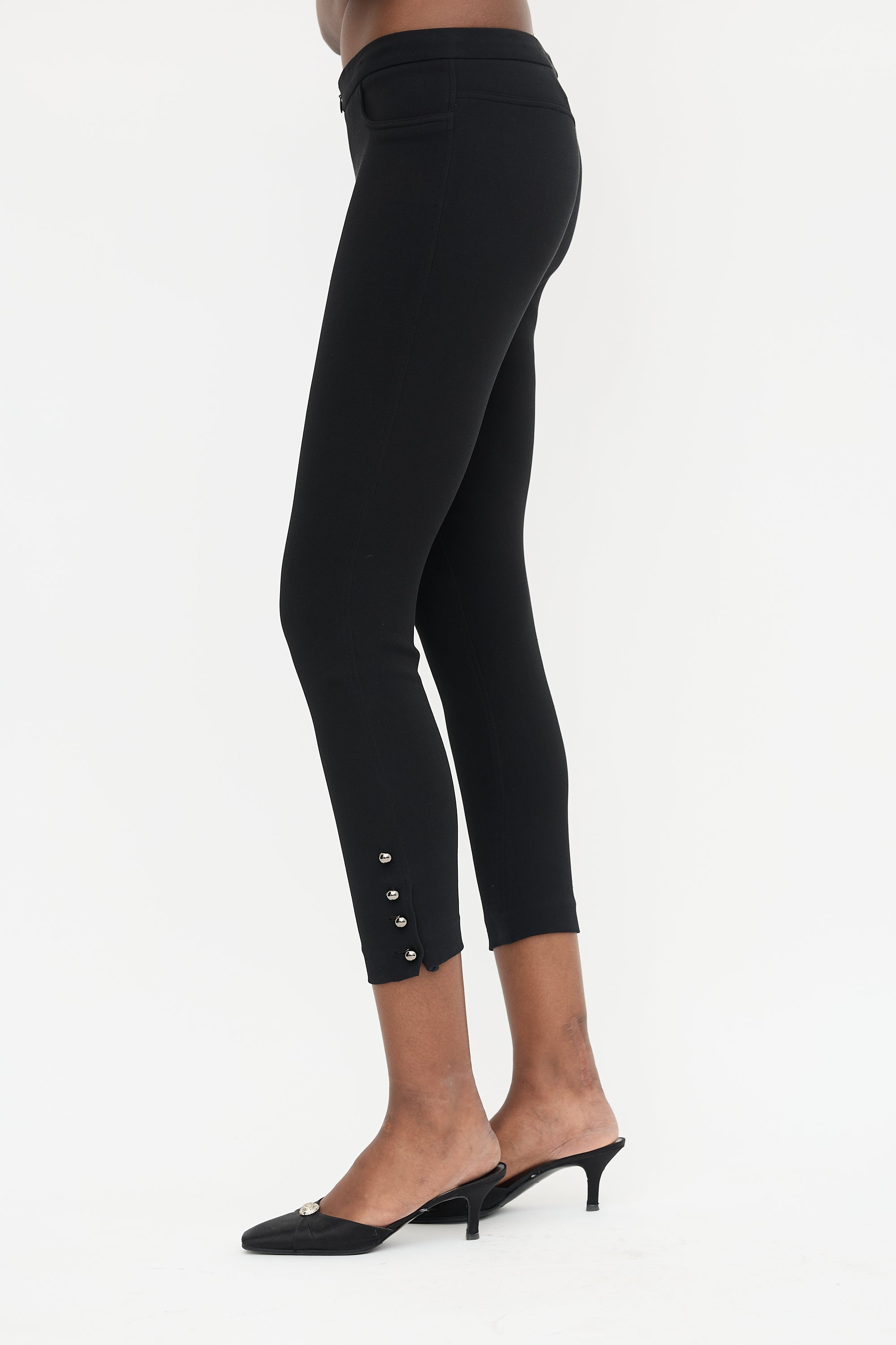 Chanel Silk Slim Leg Trouser
