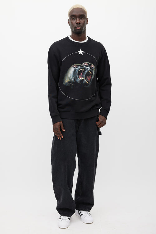 Givenchy Black & Multicolour Star Sweatshirt