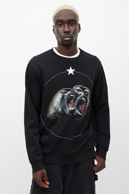 Givenchy Black & Multicolour Star Sweatshirt