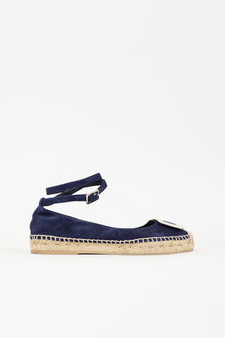 Roger Vivier Suede Espadrille Flat