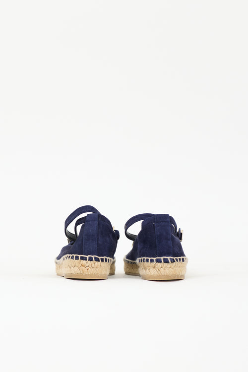 Roger Vivier Suede Espadrille Flat