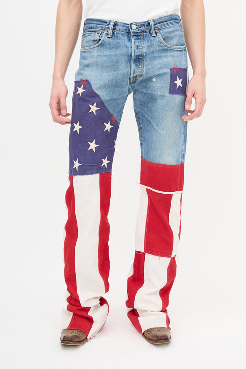 Ronald Van Der Kemp Fall 2024 Couture Flag Jeans