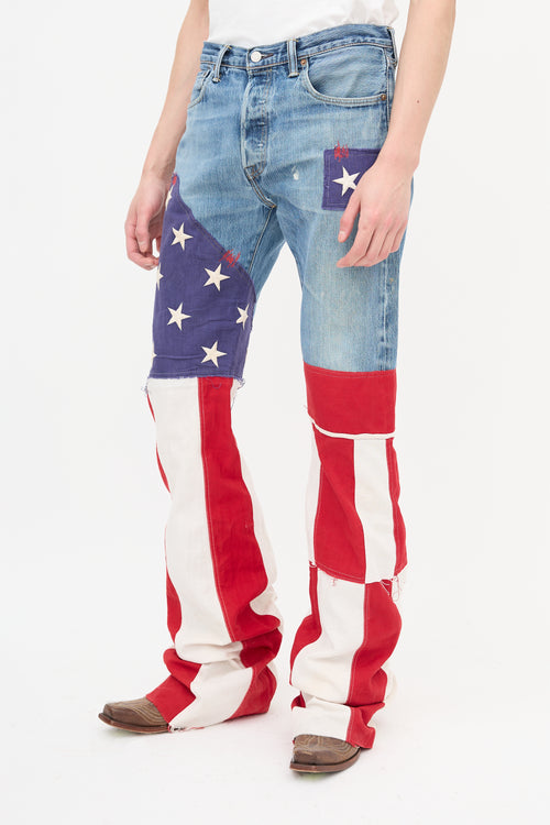 Ronald Van Der Kemp Fall 2024 Couture Flag Jeans