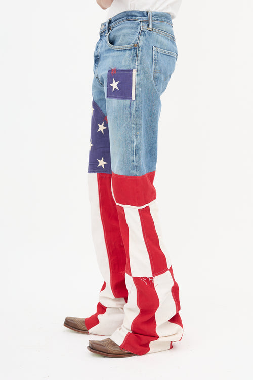 Ronald Van Der Kemp Fall 2024 Couture Flag Jeans