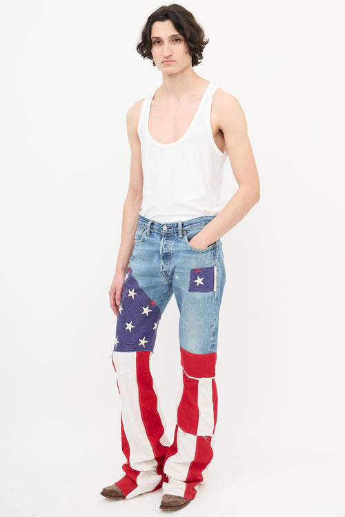 Ronald Van Der Kemp Fall 2024 Couture Flag Jeans