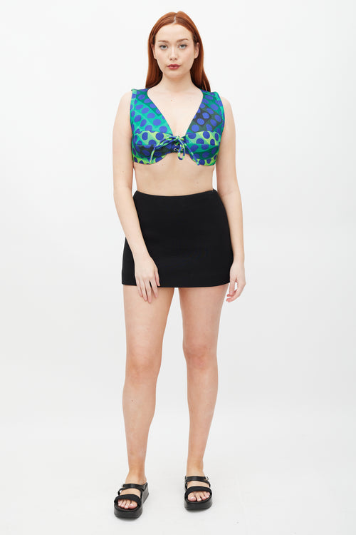 Rabanne Blue & Multicolour Polka Dot Top