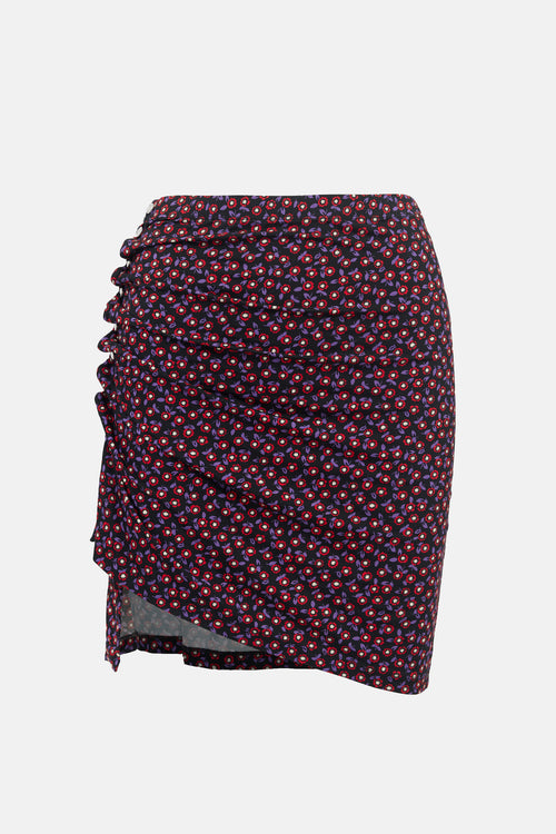 Rabanne Floral Ruched Skirt