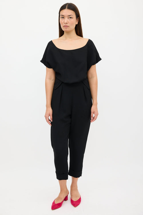 Rachel Comey Black Button & Cutout Back Jumpsuit
