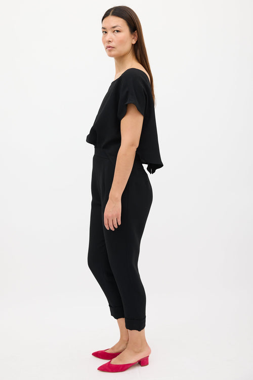 Rachel Comey Black Button & Cutout Back Jumpsuit