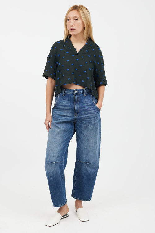 Rachel Comey Green & Blue Thread T-Shirt
