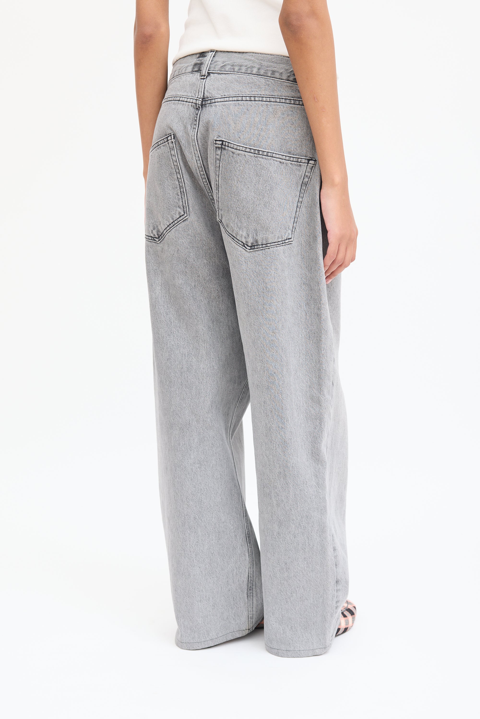 Raey Grey Wide Leg Jeans