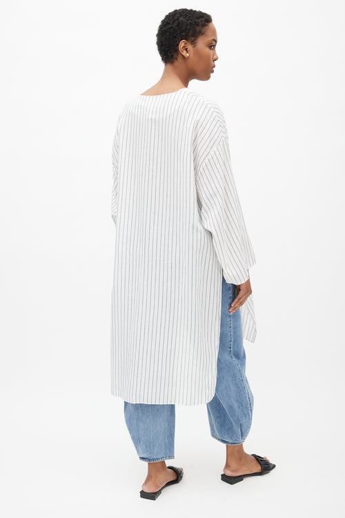 Raey White & Black Striped Tunic