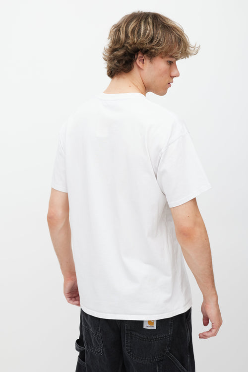 Raf Simons White & Black Summer Games Printed T-Shirt