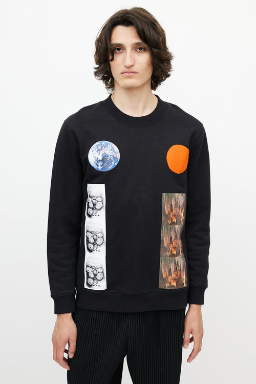 Raf Simons x Sterling Ruby Black & Multicolour Patch Sweatshirt