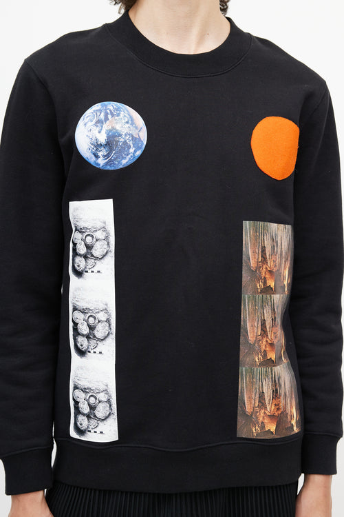Raf Simons x Sterling Ruby Black & Multicolour Patch Sweatshirt